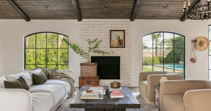 Inside a Modern Spanish Revival Style Home in Palm Springs